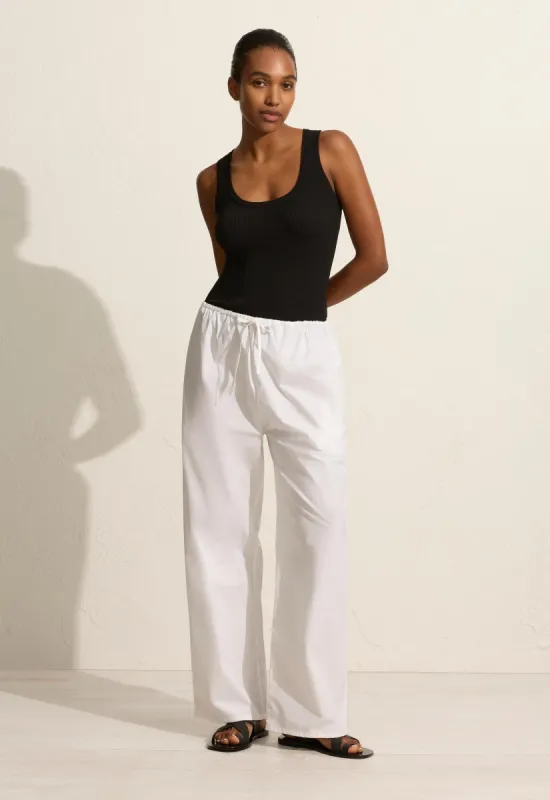 Drawcord Pant - White sold by Matteau