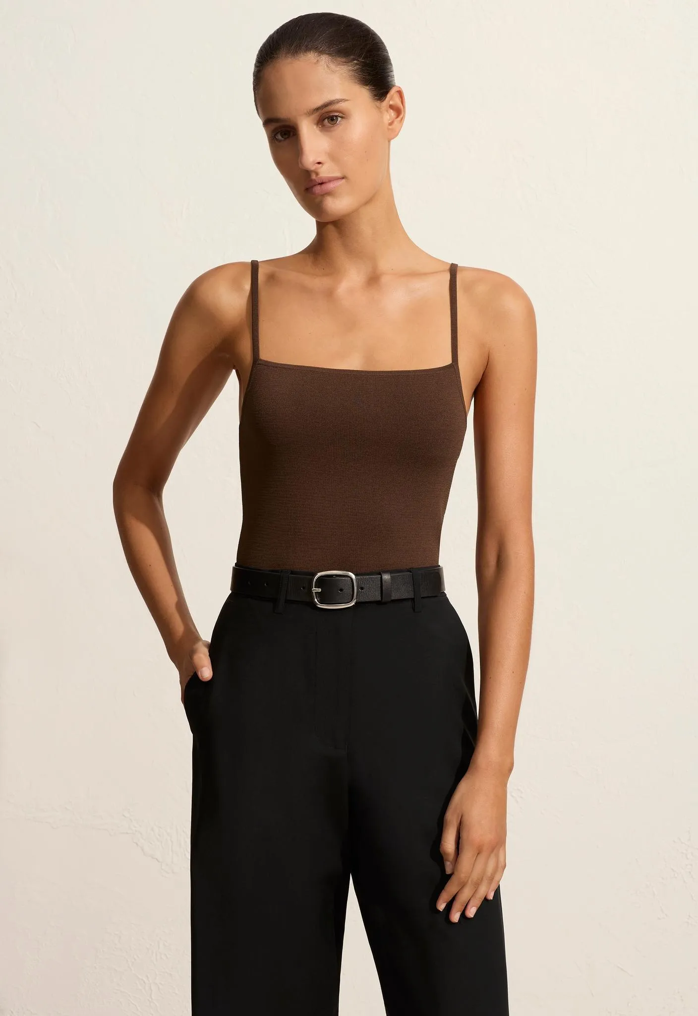 Square Knit Top Cacao sold by Matteau product image thumbnail 2