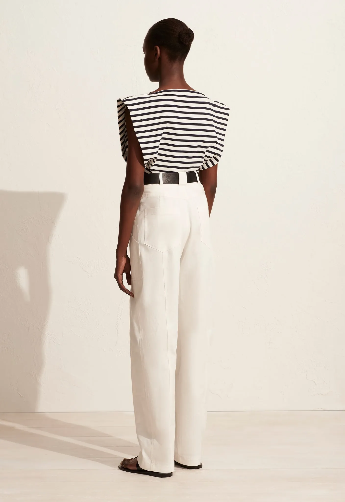 Boat Neck Tee - Navy/White sold by Matteau product image thumbnail 4