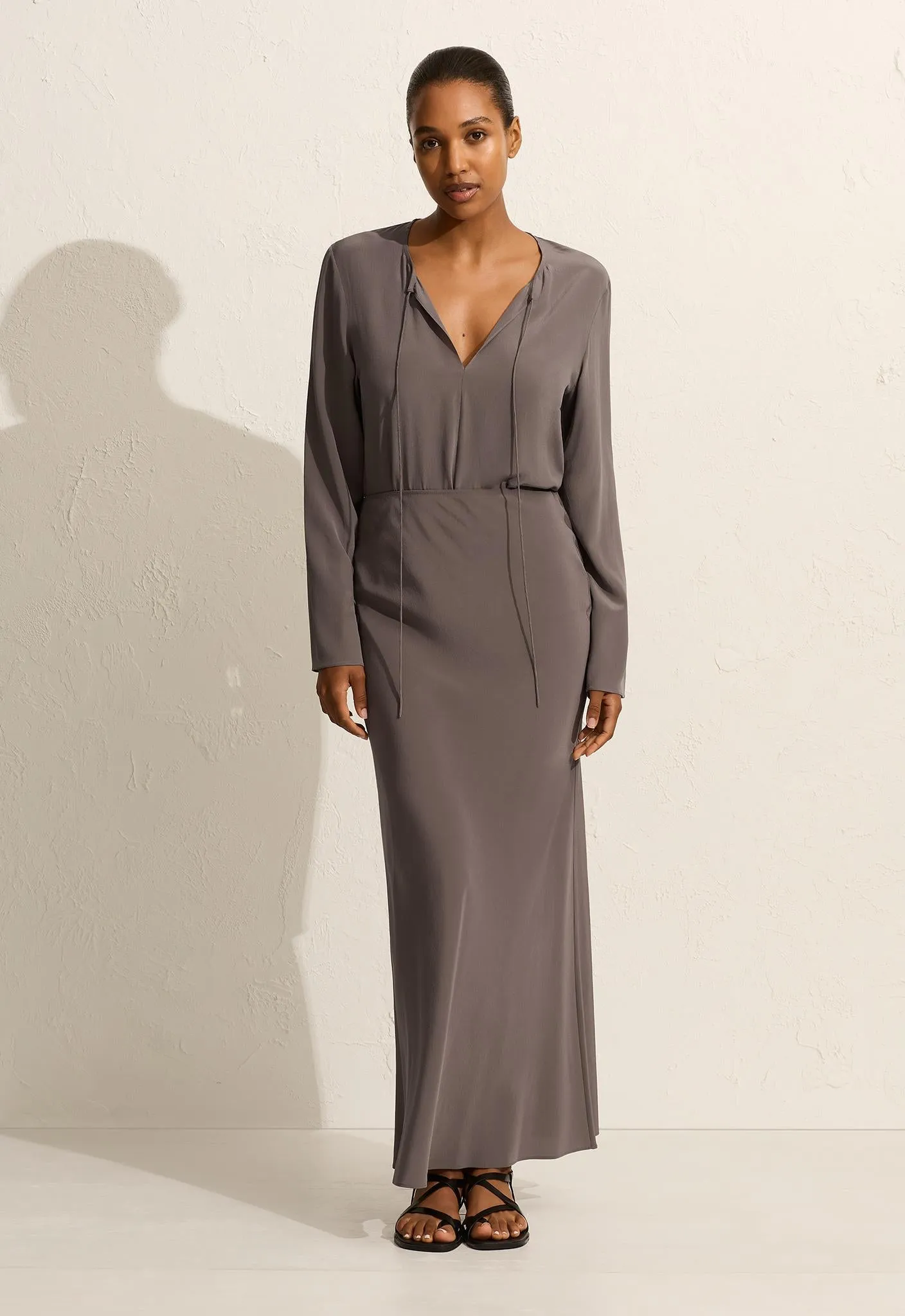 Popover Tie Blouse - Slate sold by Matteau product image thumbnail 2