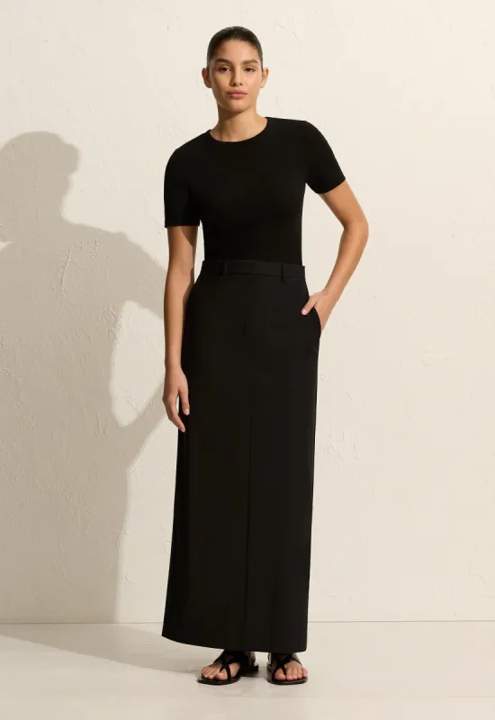 Relaxed Tailored Skirt - Black sold by Matteau