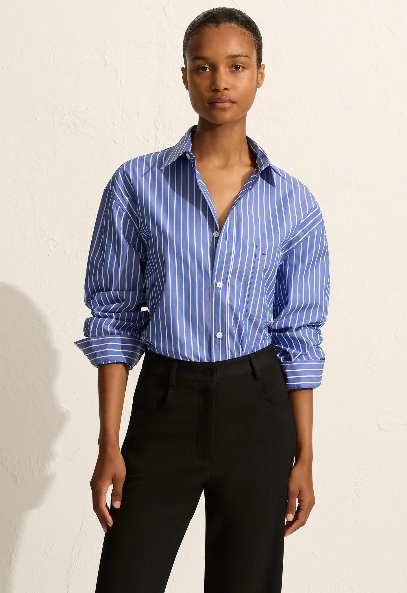 Classic Stripe Shirt - Lapis Stripe sold by Matteau product image thumbnail 2