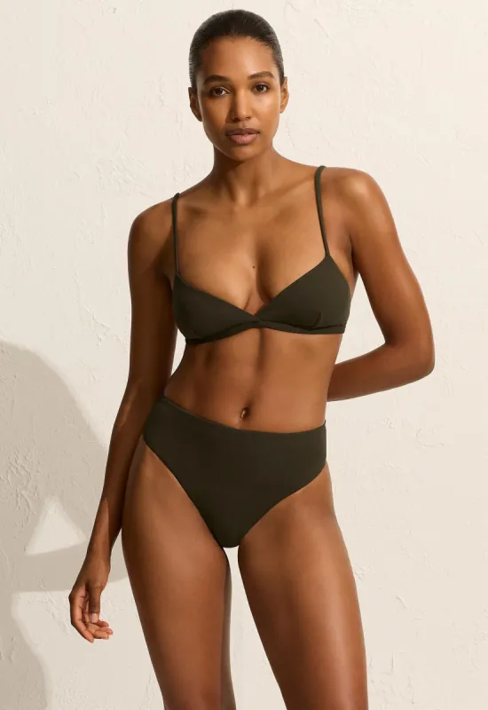 Tri Crop Top - Thyme Crinkle sold by Matteau