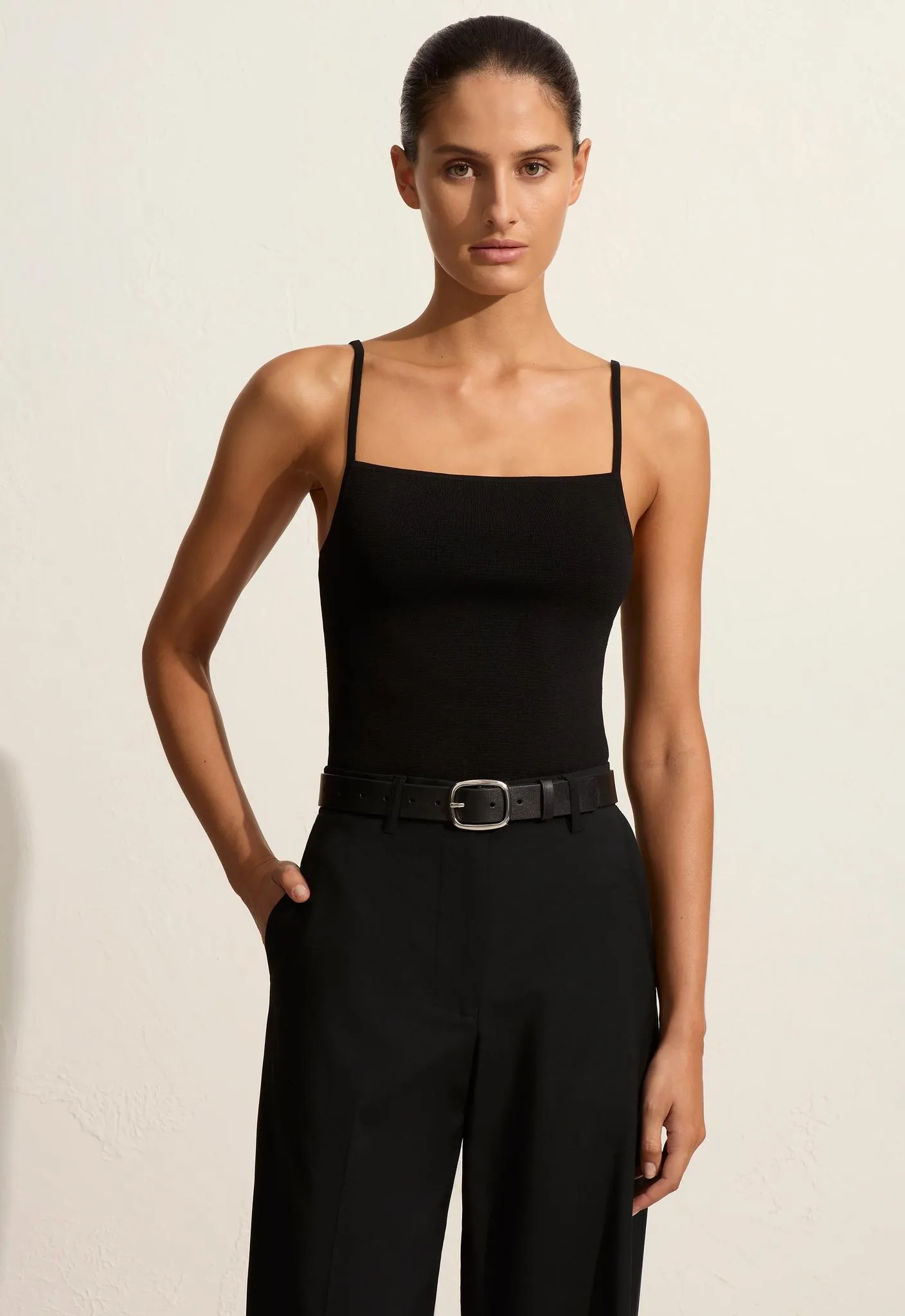 Square Knit Top - Black sold by Matteau