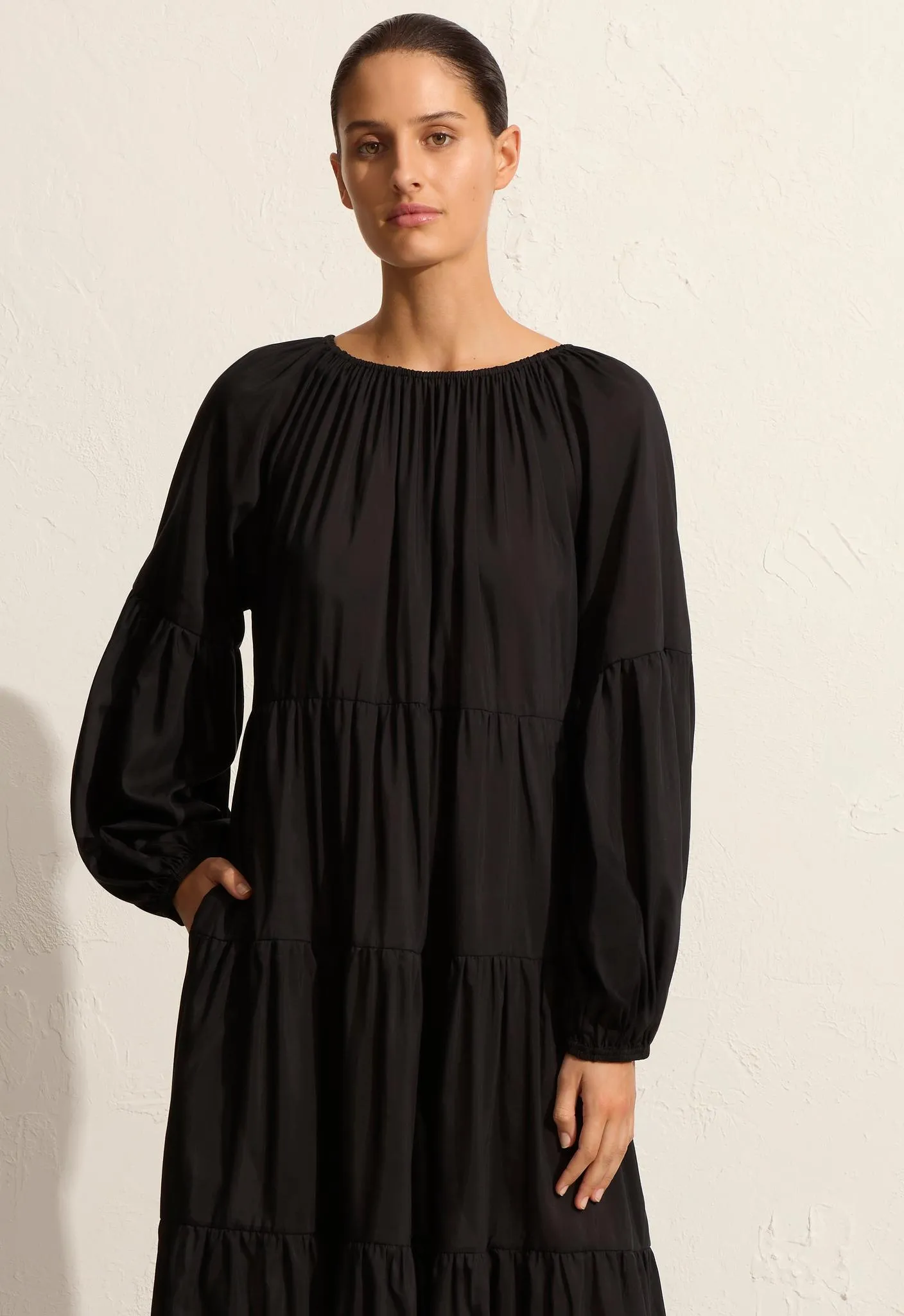 Voluminous Tiered Dress - Black sold by Matteau product image thumbnail 2