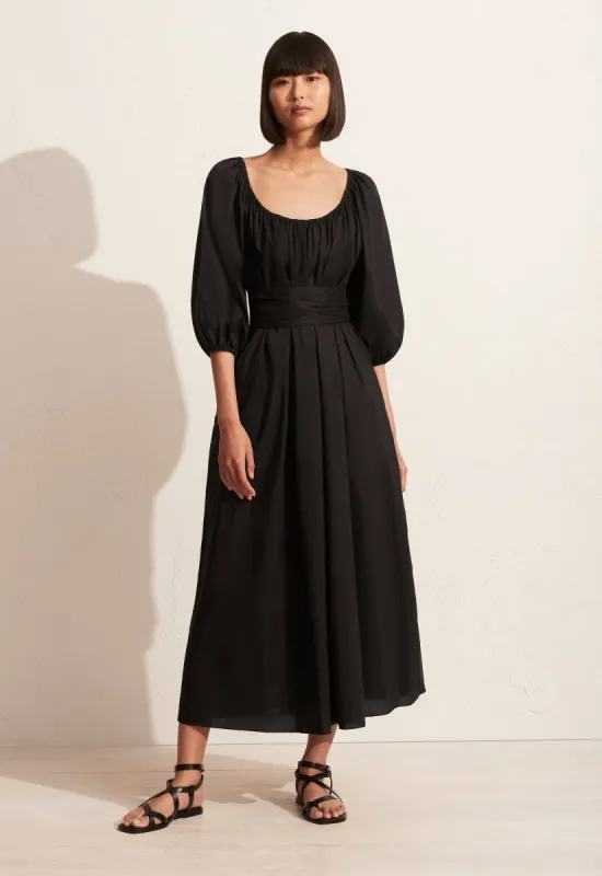 The Belted Scoop Dress - Black sold by Matteau