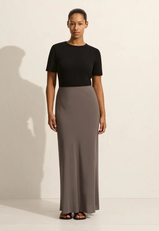 Bias Elastic Skirt - Slate sold by Matteau