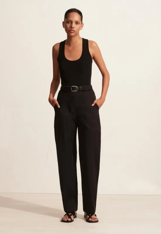 Ribbed Tank - Black sold by Matteau