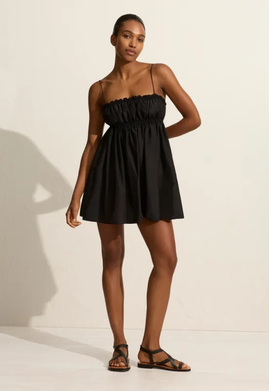 Shirred Empire Mini Dress - Polka Dot | Parallel