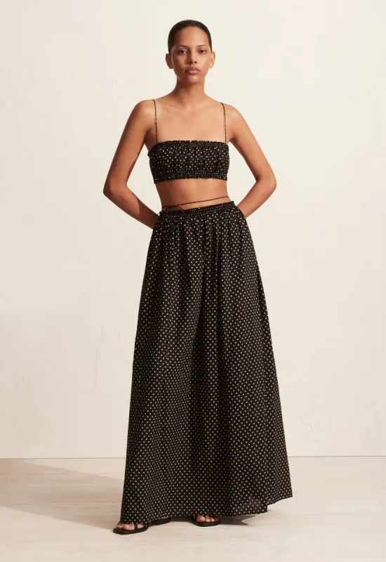Shirred Wrap Skirt - Polka Dot sold by Matteau