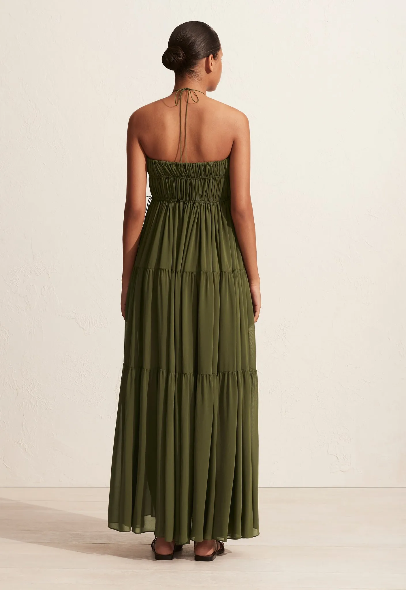 The Shirred Halter Dress - Cypress sold by Matteau product image thumbnail 4