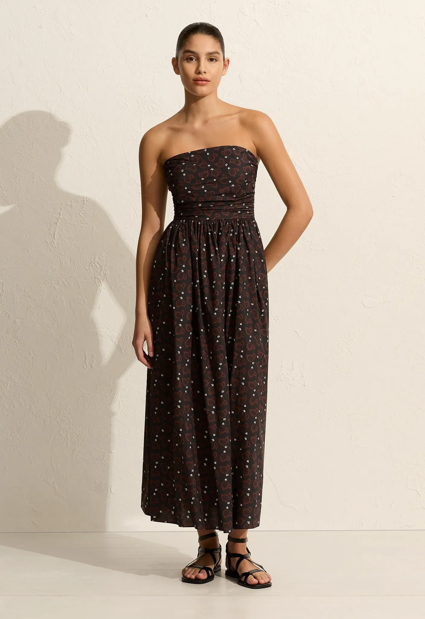 Strapless Lace Up Dress - Casablanca sold by Matteau