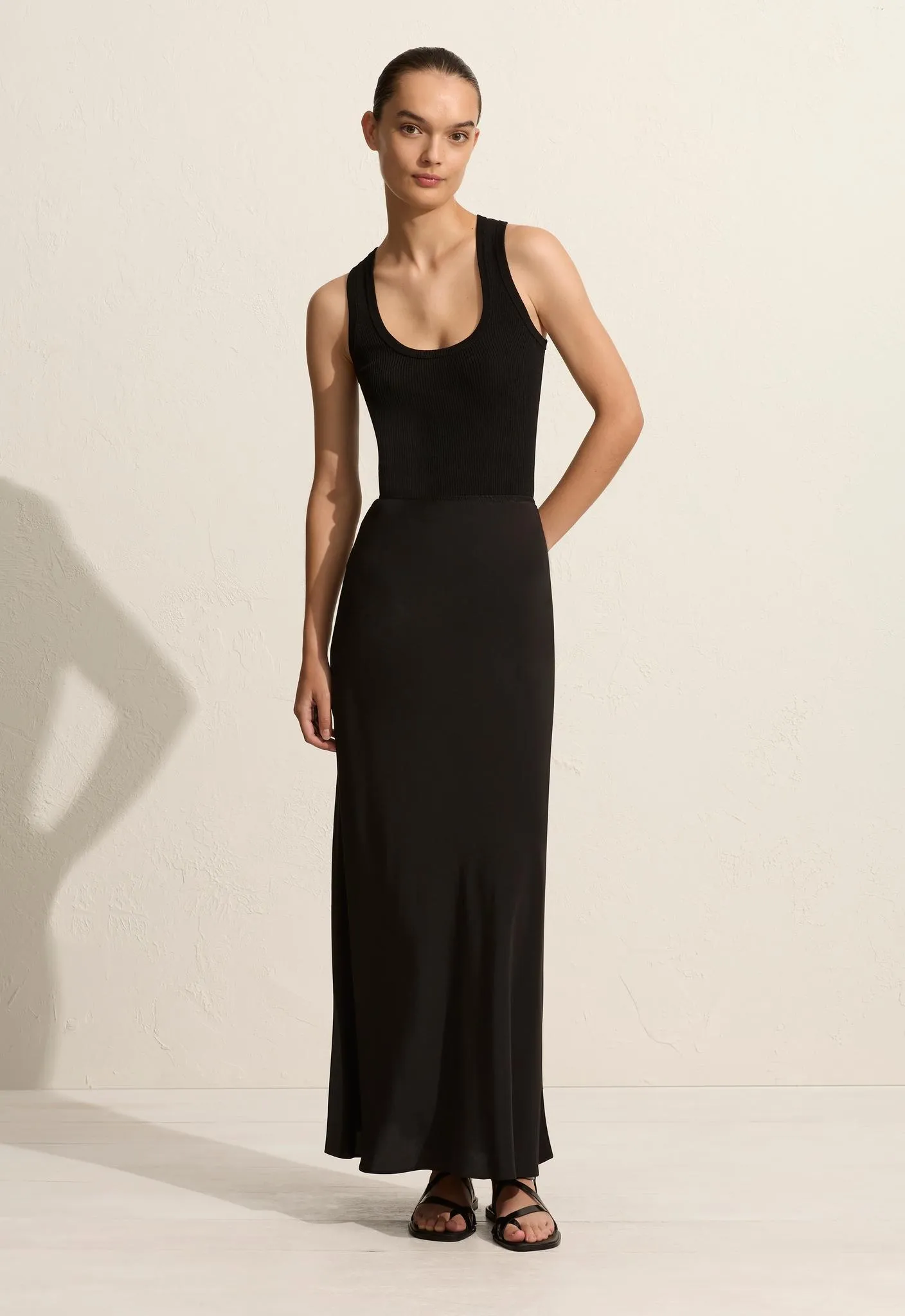 Bias Elastic Skirt - Black sold by Matteau