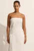 Broderie Strapless Dress - Floral Broderie (White) sold by Matteau