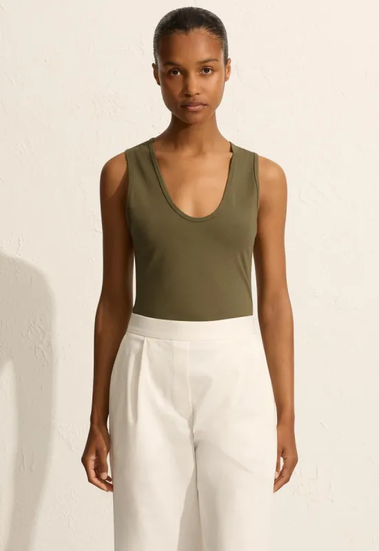 Deep U Tank - Olive sold by Matteau