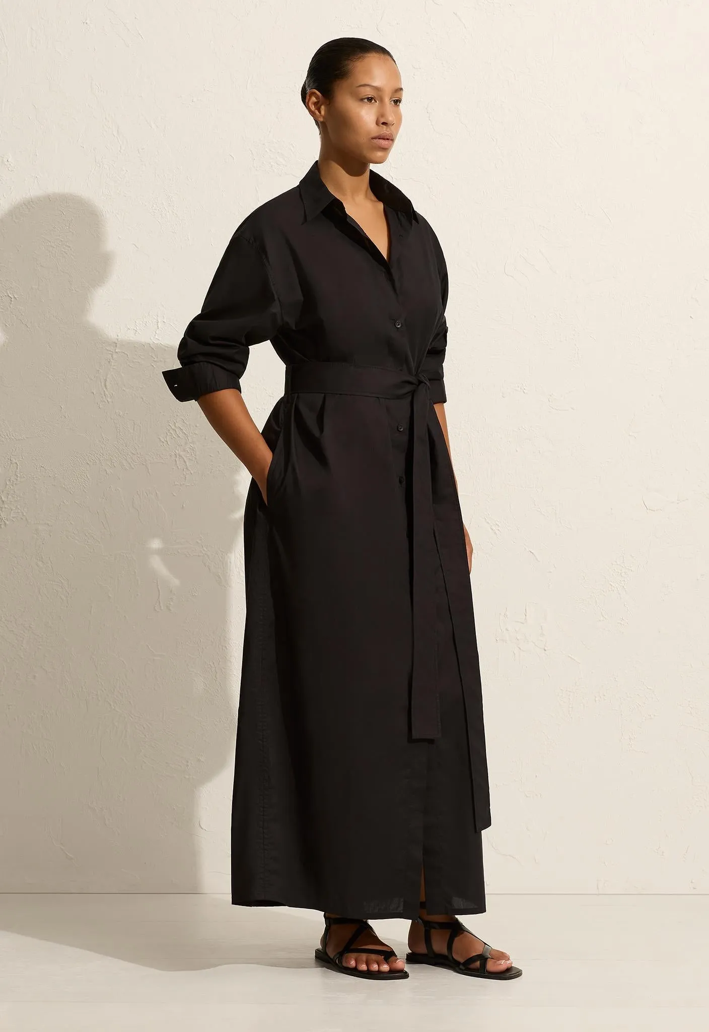 Everyday Shirt Dress - Black sold by Matteau product image thumbnail 3
