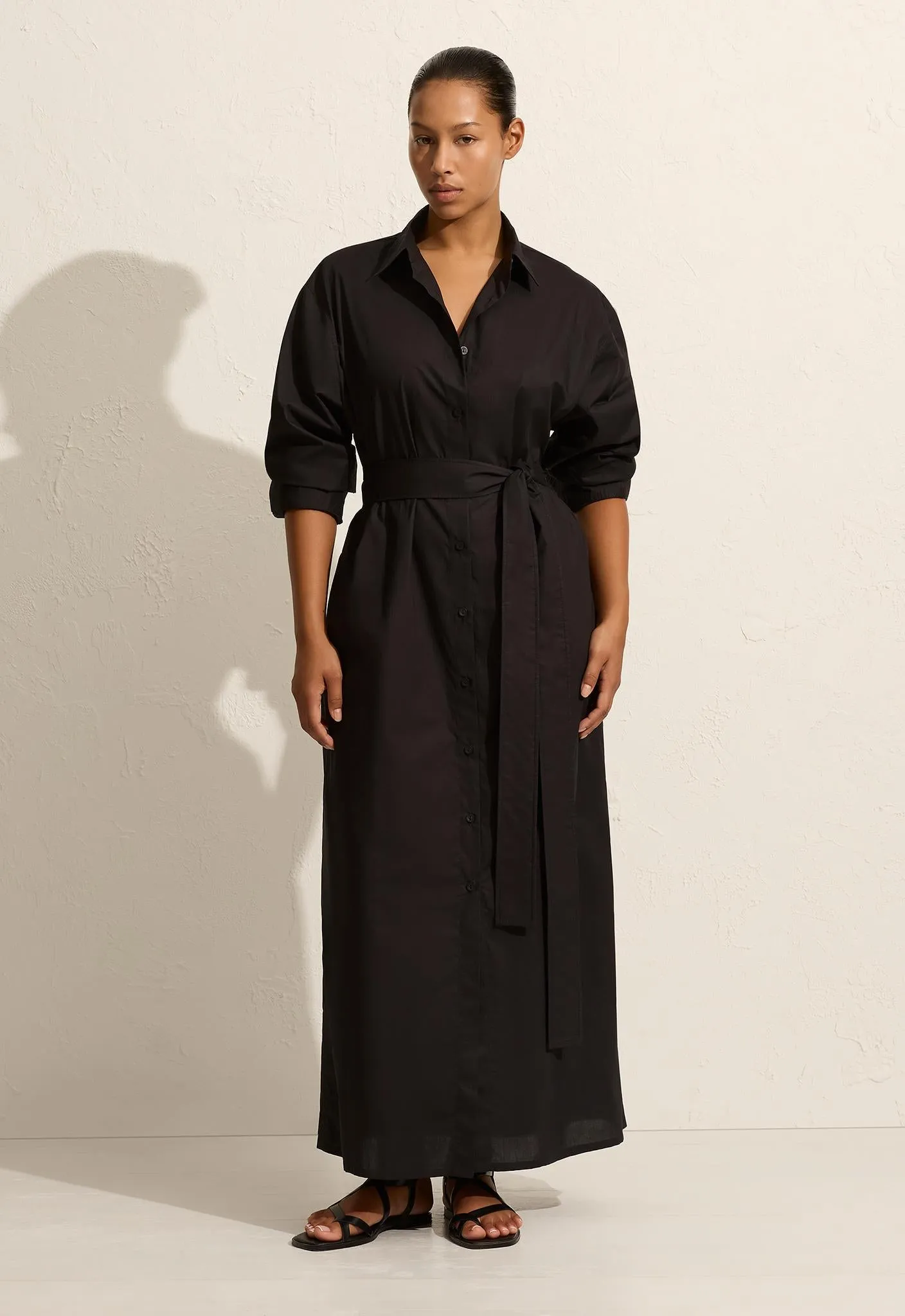 Everyday Shirt Dress - Black sold by Matteau