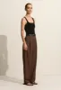 Relaxed Tailored Pleat Trouser - Coffee sold by Matteau