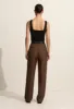 Relaxed Tailored Pleat Trouser - Coffee sold by Matteau