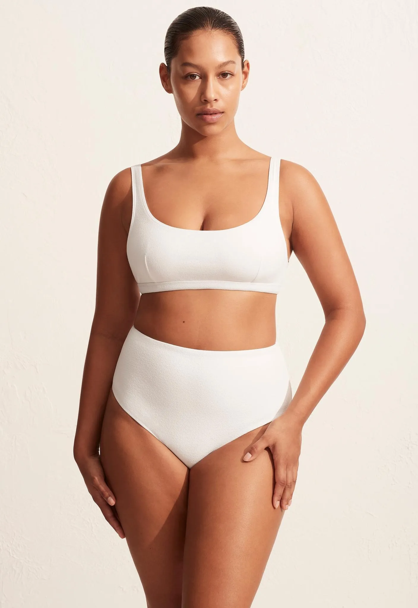 High Waist Brief - Chalk Crinkle sold by Matteau product image thumbnail 2