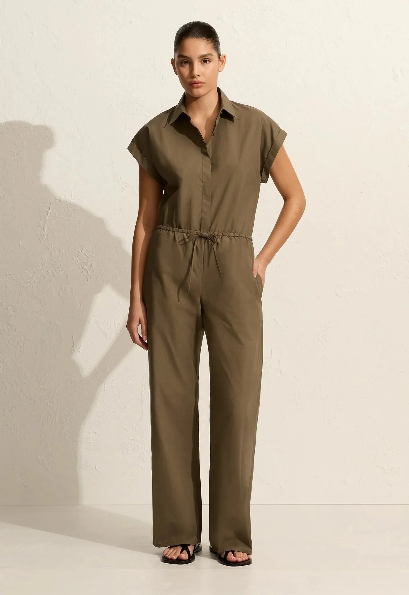 Relaxed Sleeveless Shirt - Olive sold by Matteau product image thumbnail 2