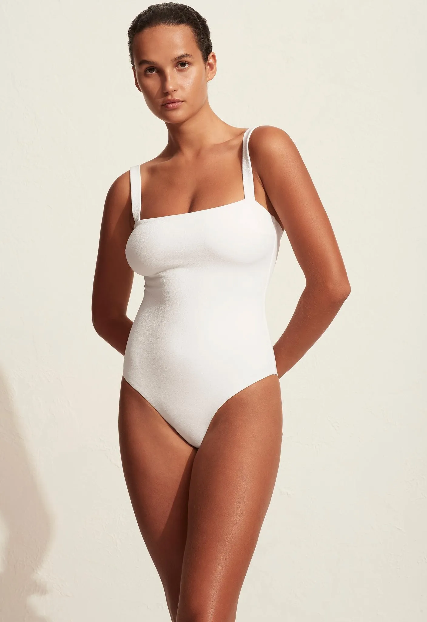 Square Maillot - Chalk Crinkle sold by Matteau product image thumbnail 2