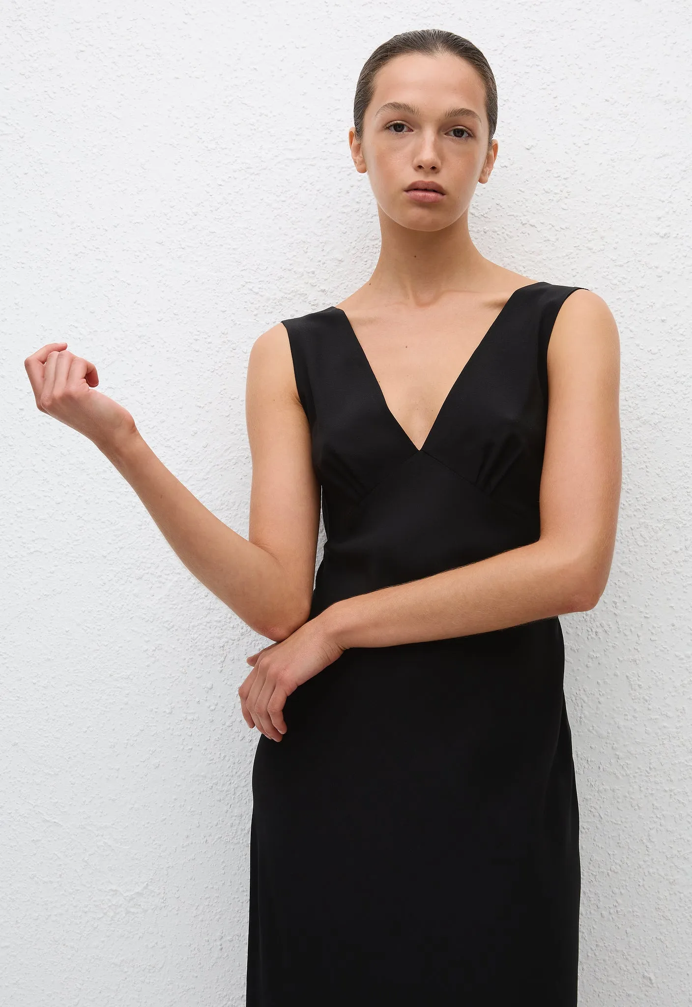 Plunge Slip Dress - Black sold by Matteau product image thumbnail 2