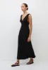 Plunge Slip Dress - Black sold by Matteau