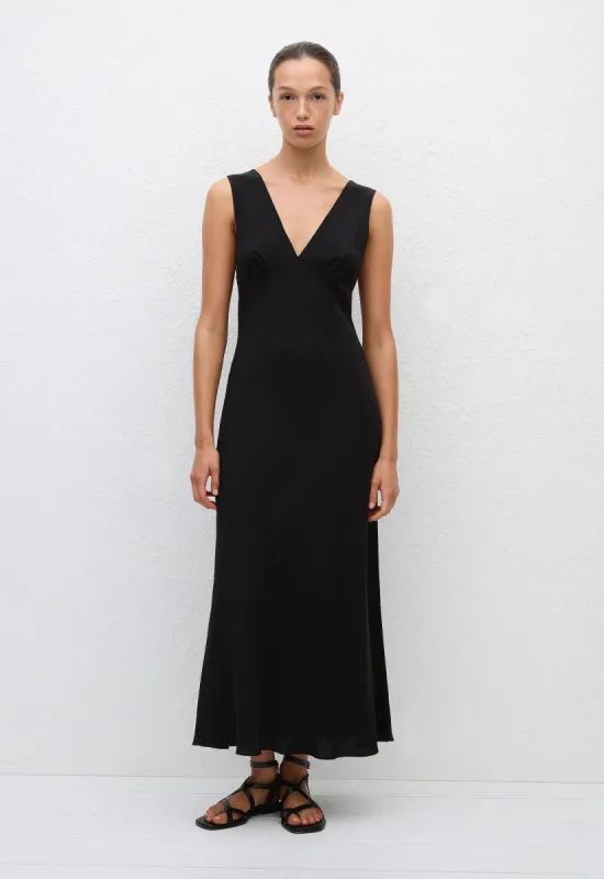 Plunge Slip Dress - Black sold by Matteau