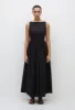 Tie Back Midi Dress - Black sold by Matteau