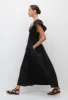 Flutter Sleeve Midi Dress - Black sold by Matteau