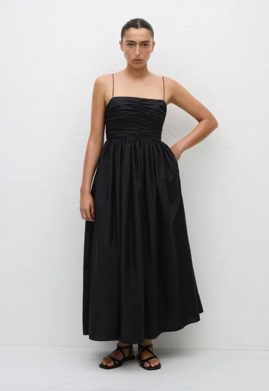 Gathered Bodice Dress - Black sold by Matteau