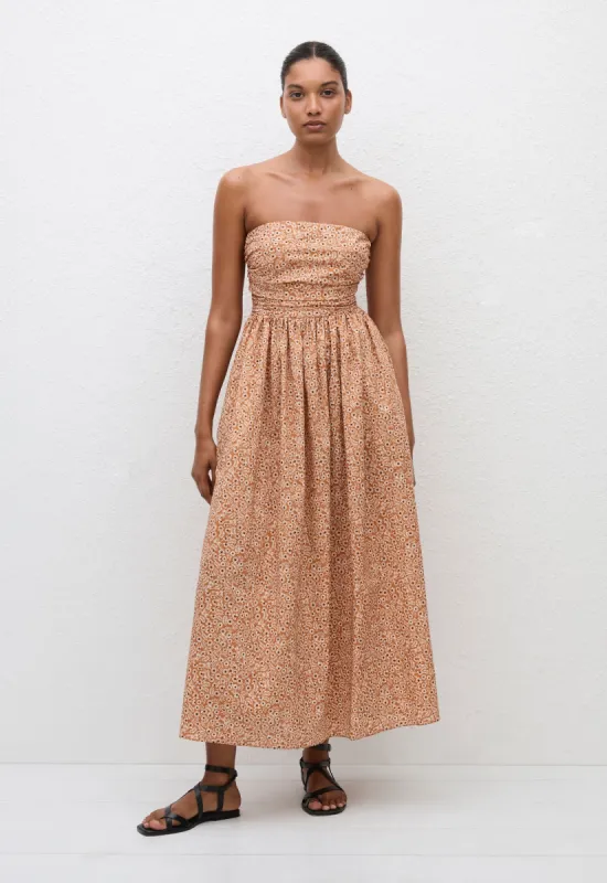 Strapless Lace Up Dress - Strawflower sold by Matteau