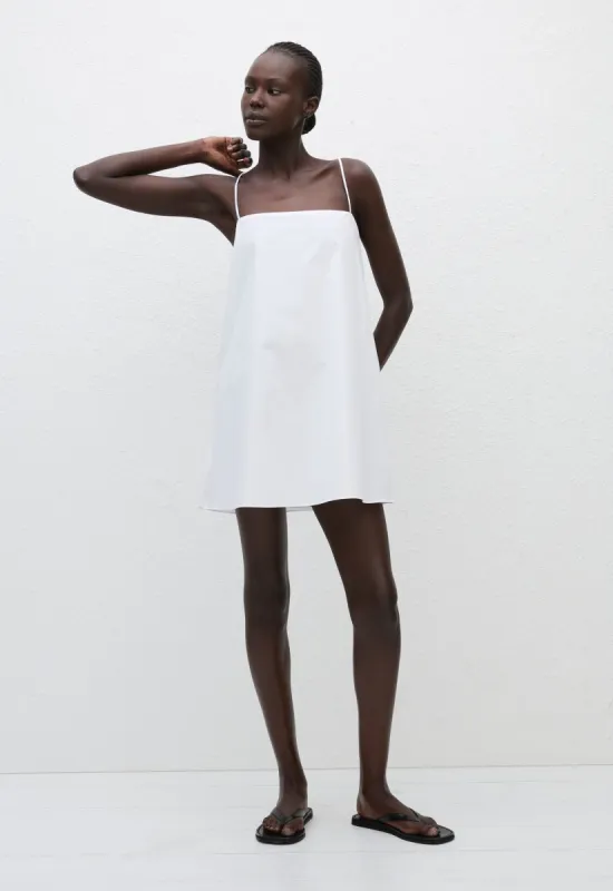 Square Cami Mini Dress - White sold by Matteau