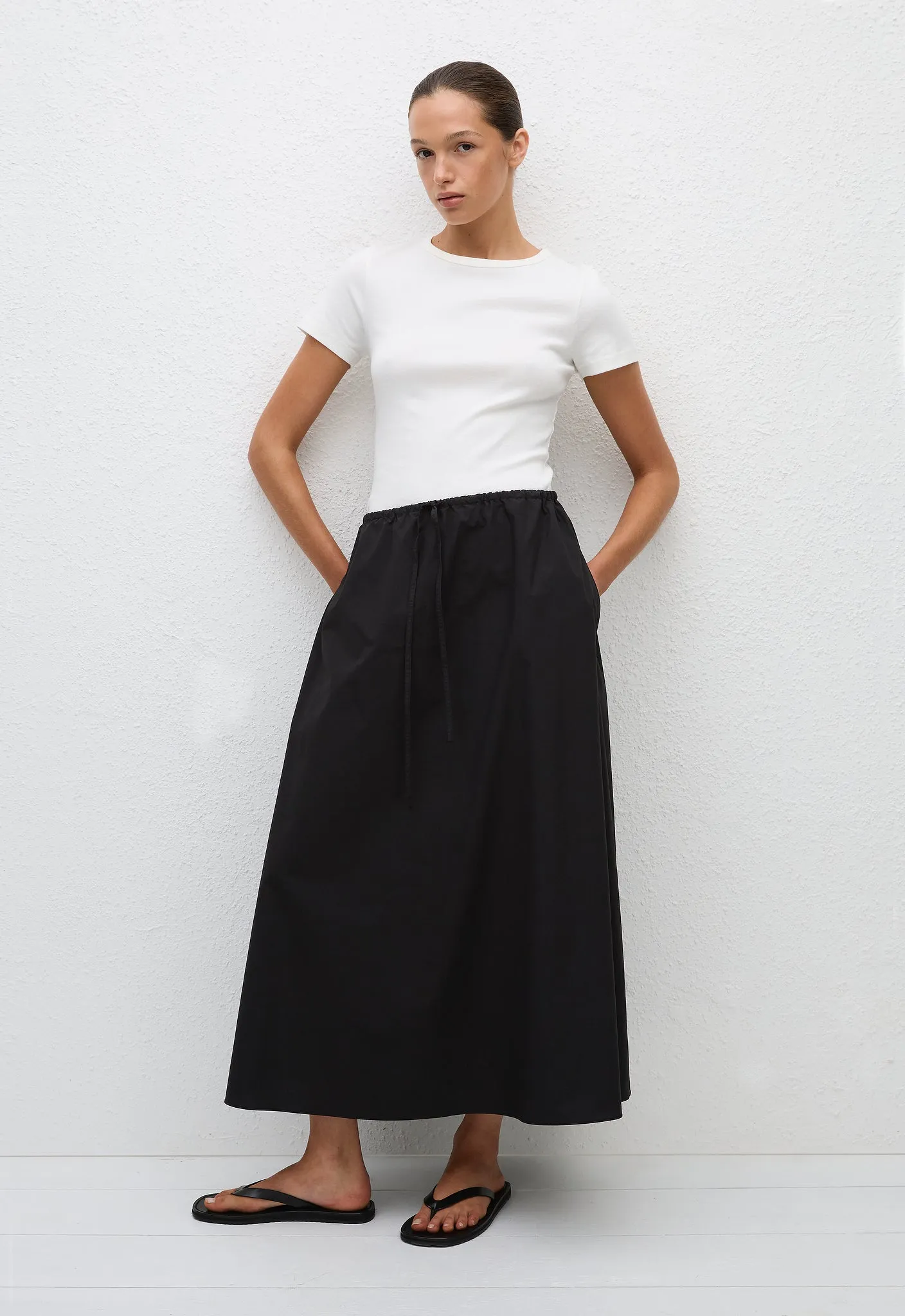 Drawcord Skirt - Black sold by Matteau product image thumbnail 3