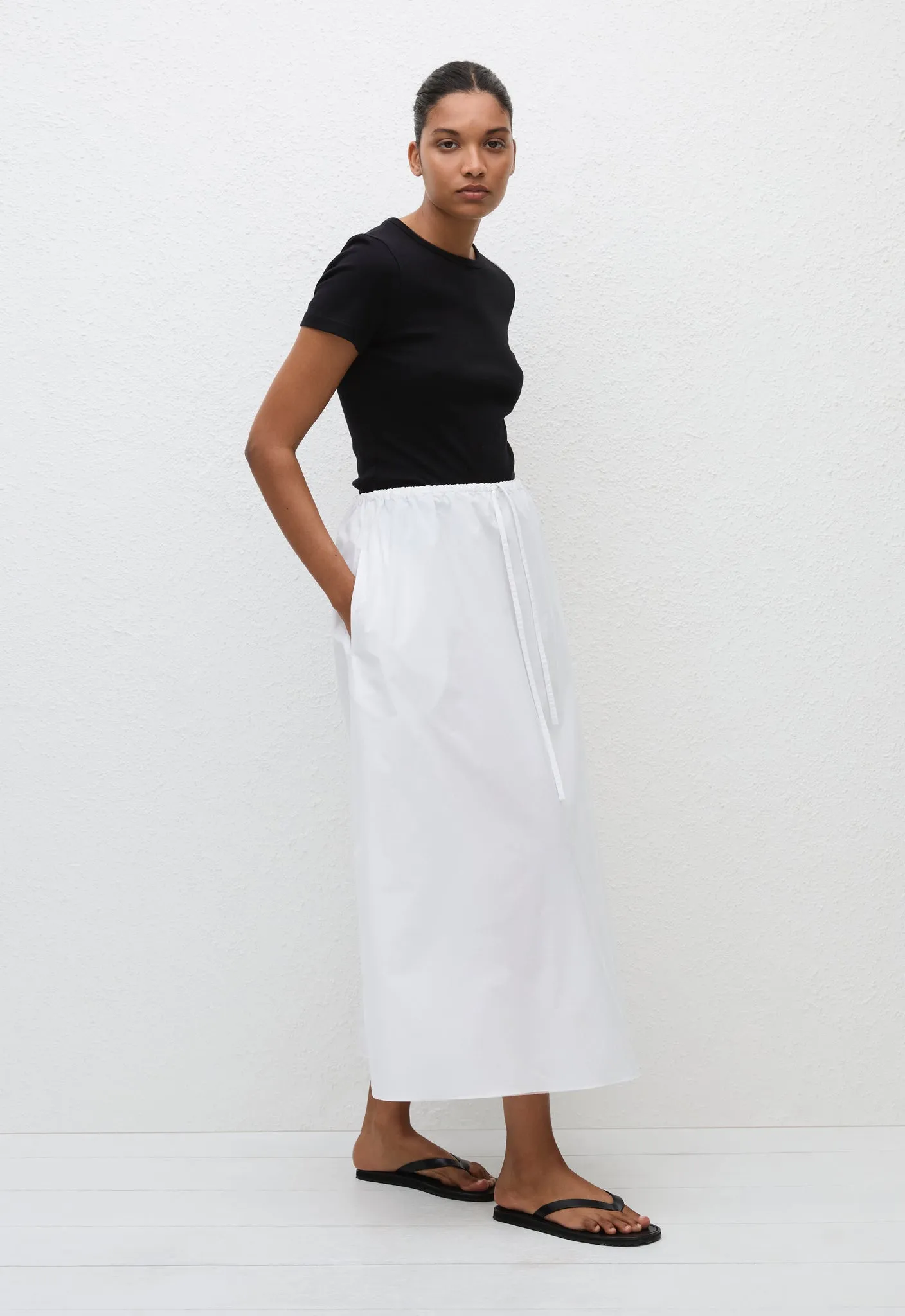 Drawcord Skirt - White sold by Matteau product image thumbnail 3