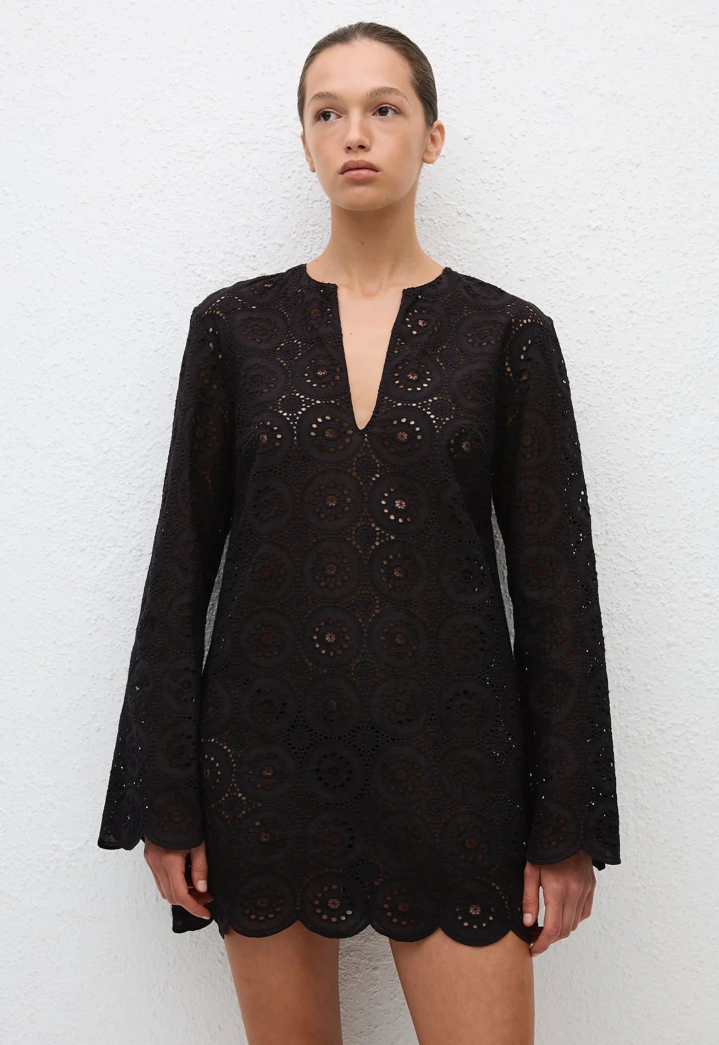 Broderie Tunic Dress - Black sold by Matteau product image thumbnail 3