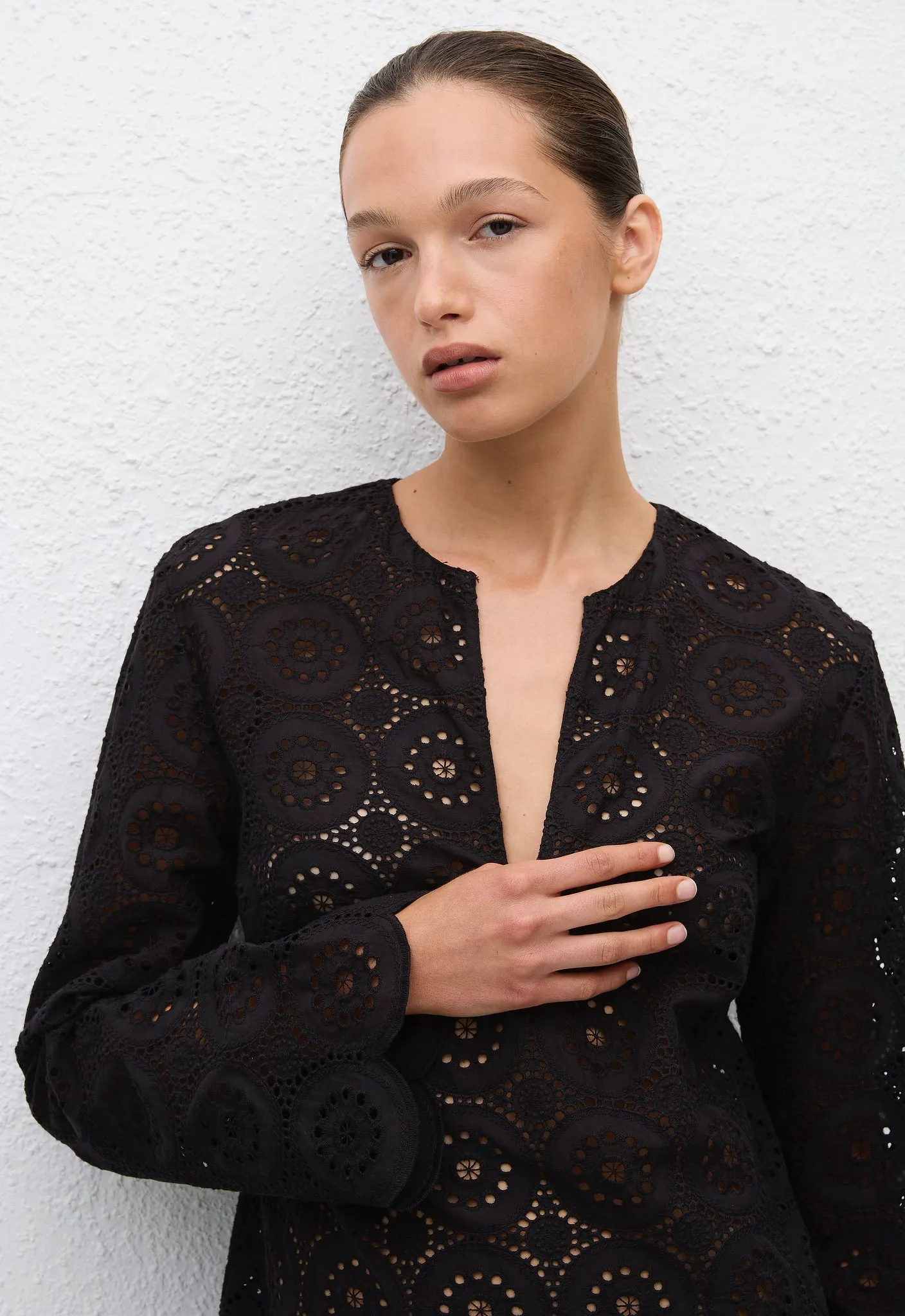 Broderie Tunic Dress - Black sold by Matteau product image thumbnail 4