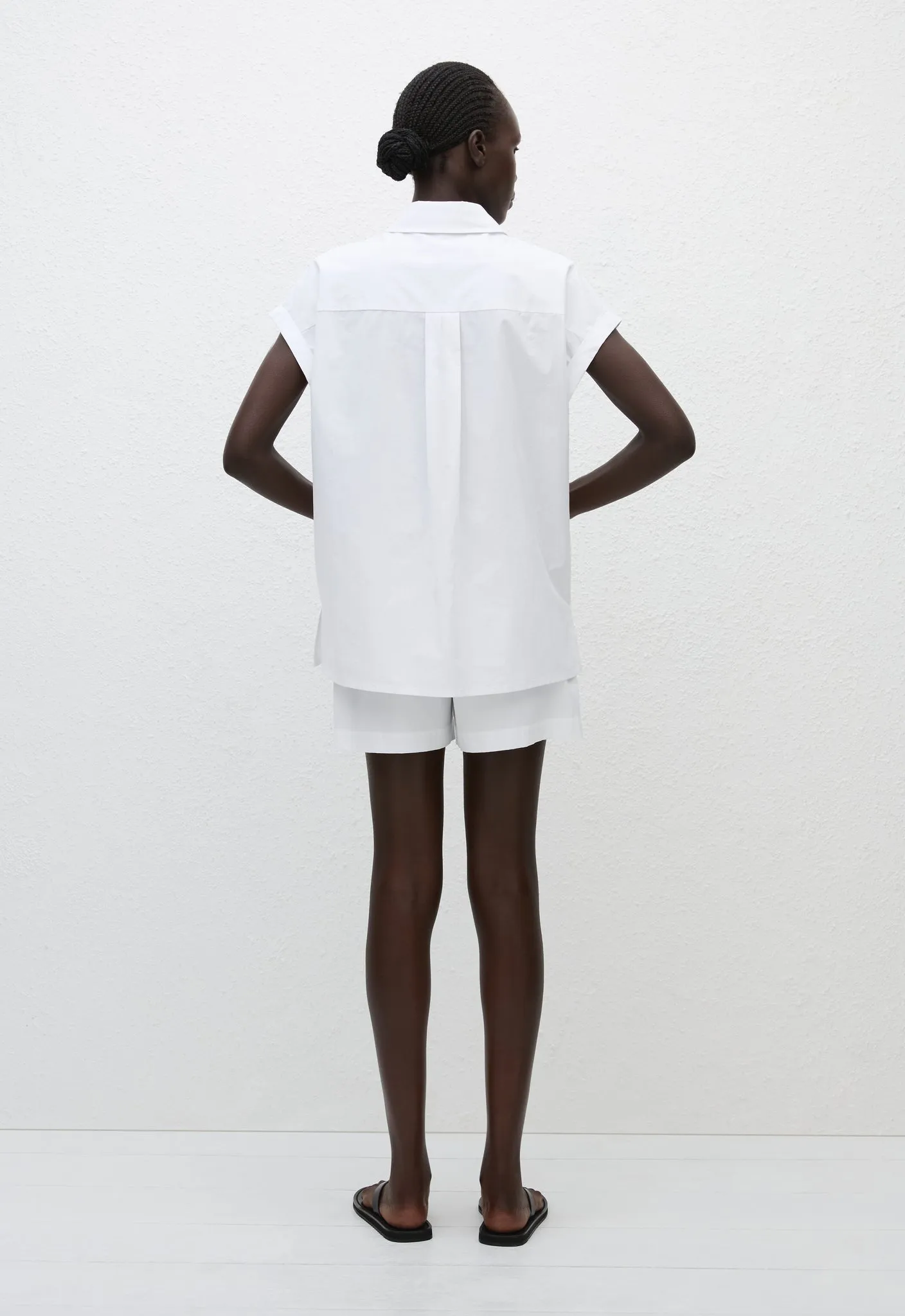 Relaxed Sleeveless Shirt - White sold by Matteau product image thumbnail 4