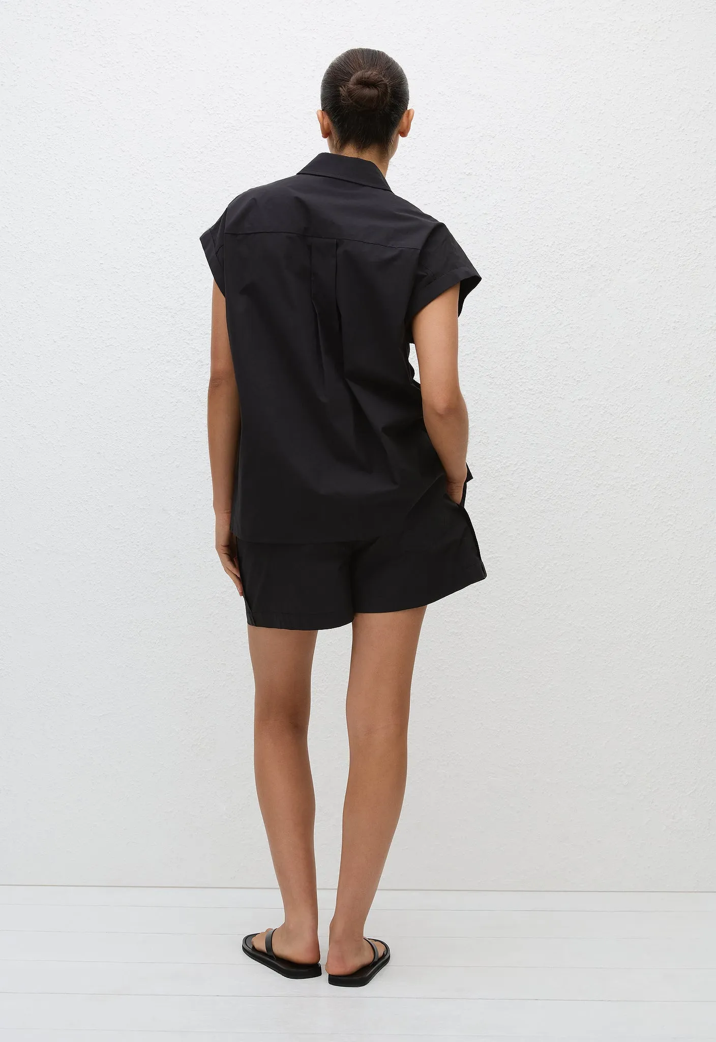 Relaxed Sleeveless Shirt - Black sold by Matteau product image thumbnail 3