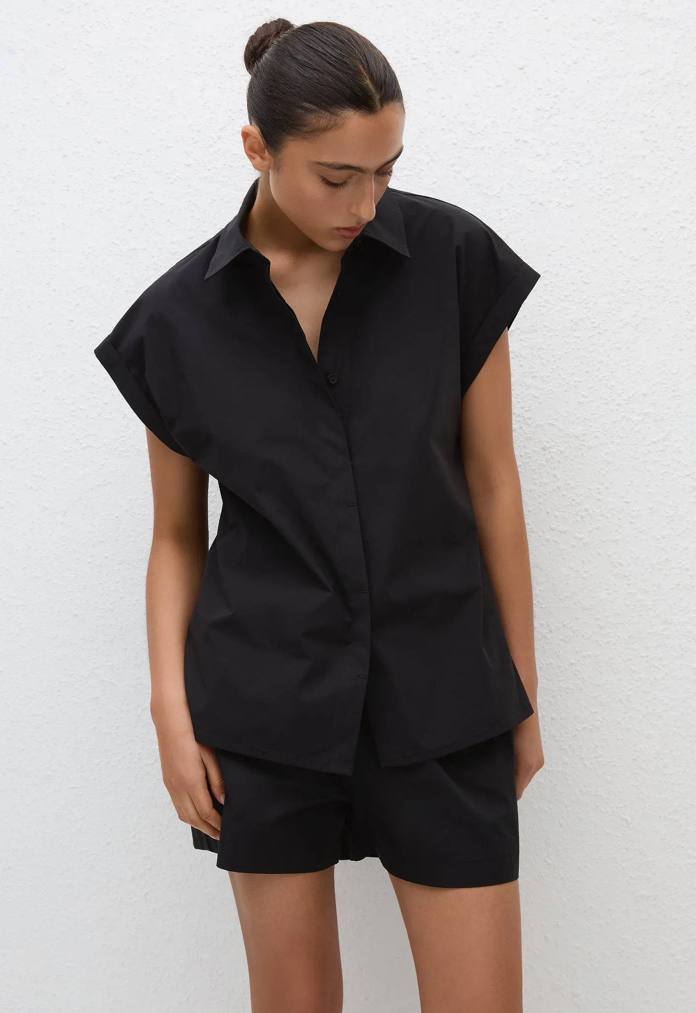 Relaxed Sleeveless Shirt - Black sold by Matteau product image thumbnail 2