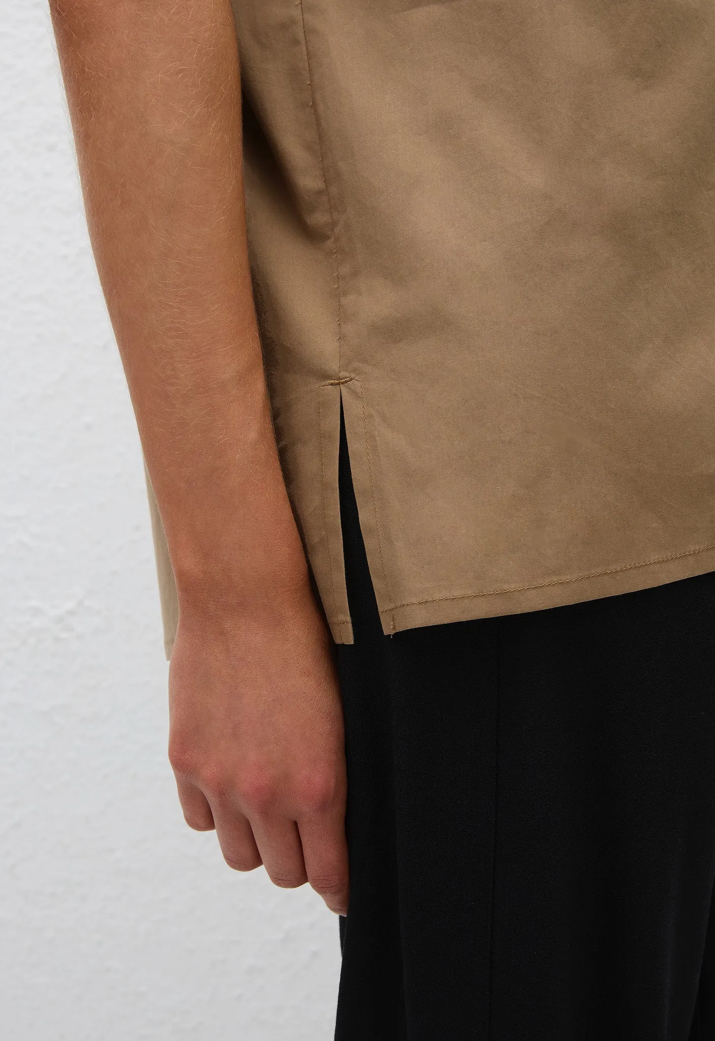 Relaxed Sleeveless Shirt - Stone sold by Matteau product image thumbnail 4