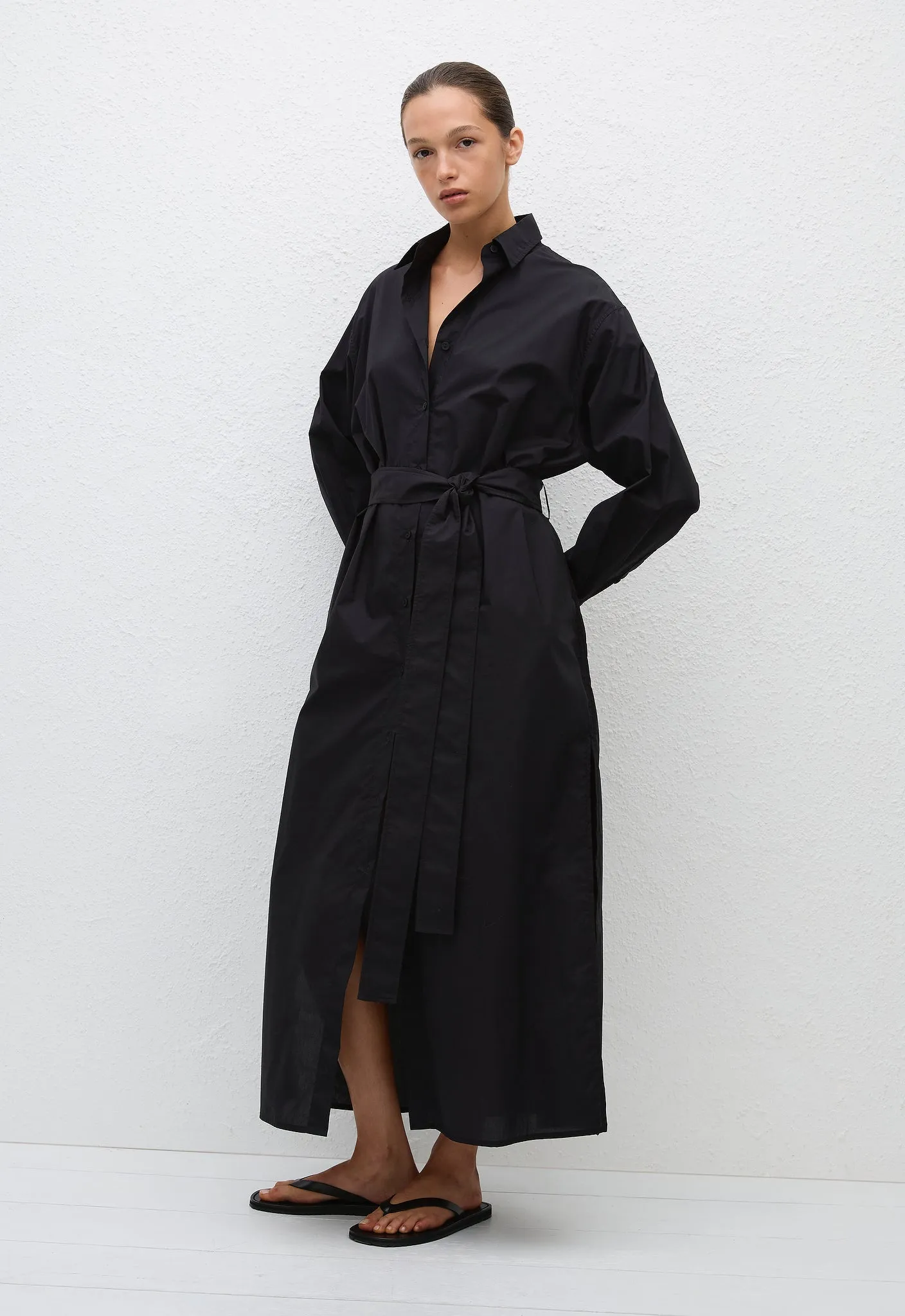 Everyday Shirt Dress - Black sold by Matteau product image thumbnail 3
