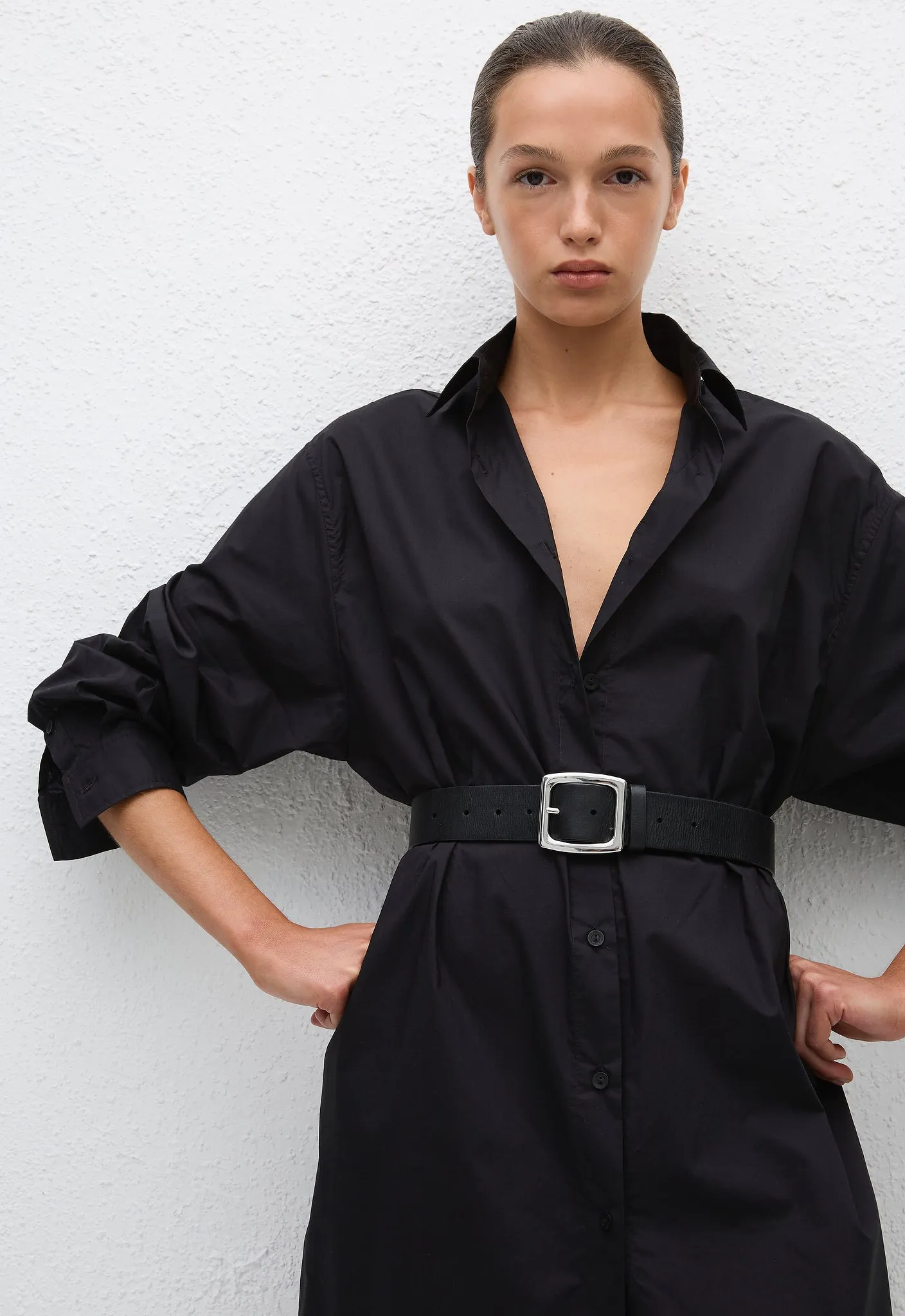Everyday Shirt Dress - Black sold by Matteau product image thumbnail 2