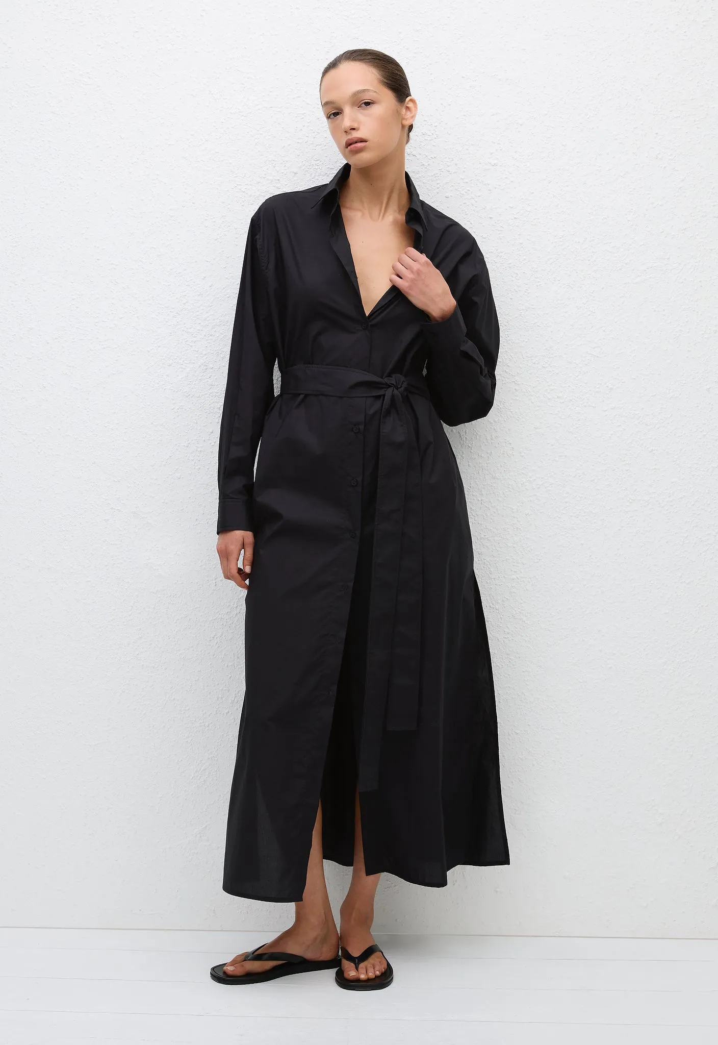 Everyday Shirt Dress - Black sold by Matteau