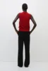 Cashmere Crew Vest - Crimson sold by Matteau