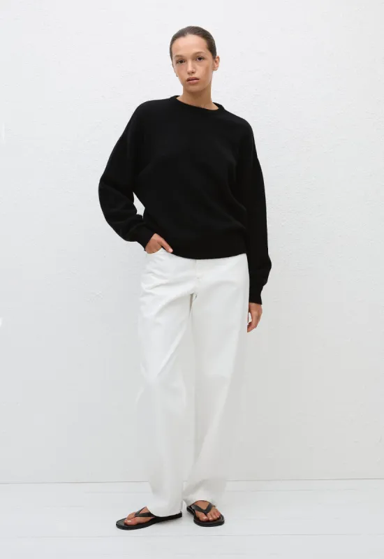 Cashmere Crew Sweater - Black sold by Matteau