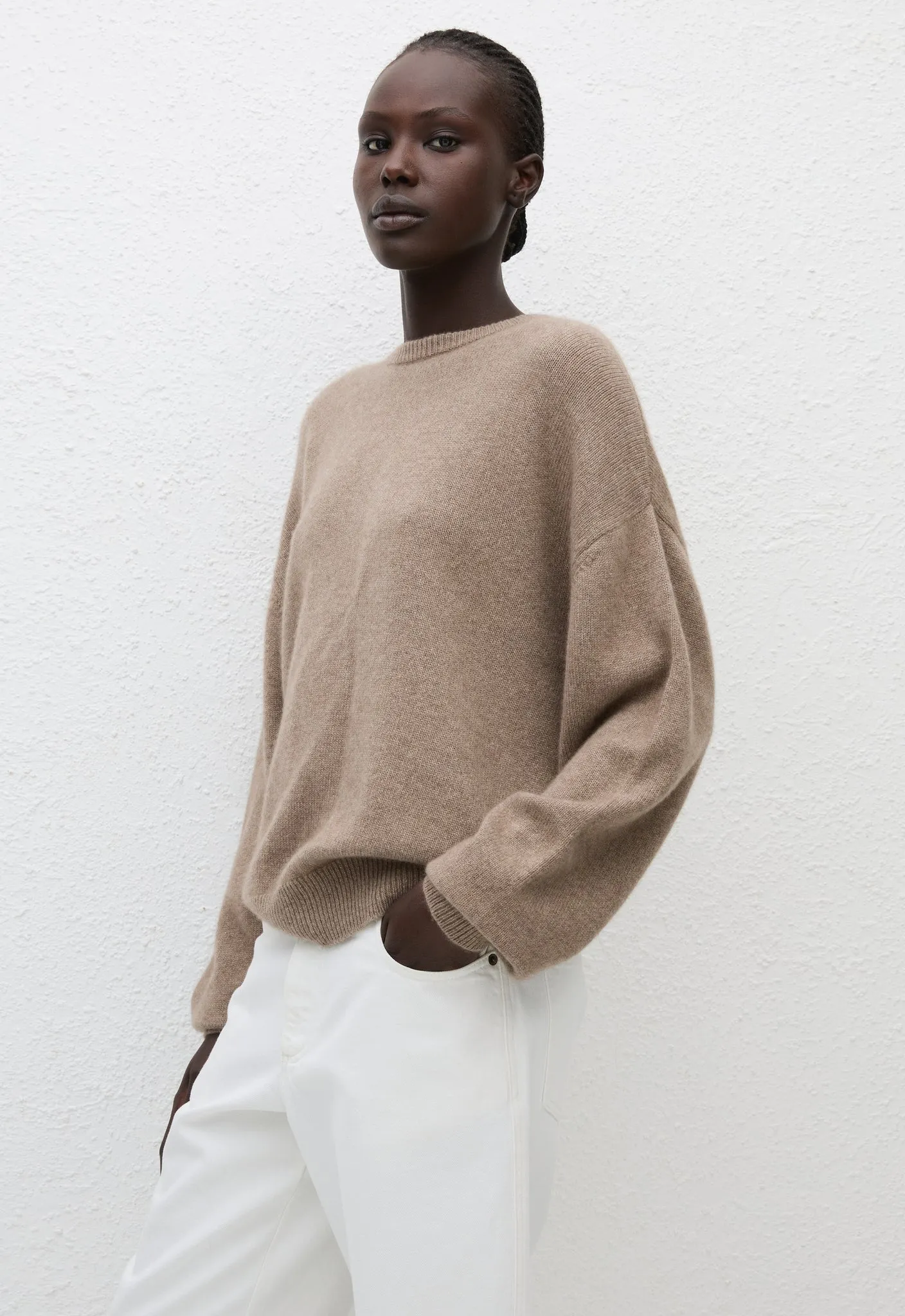 Cashmere Crew Sweater - Wheat sold by Matteau product image thumbnail 3