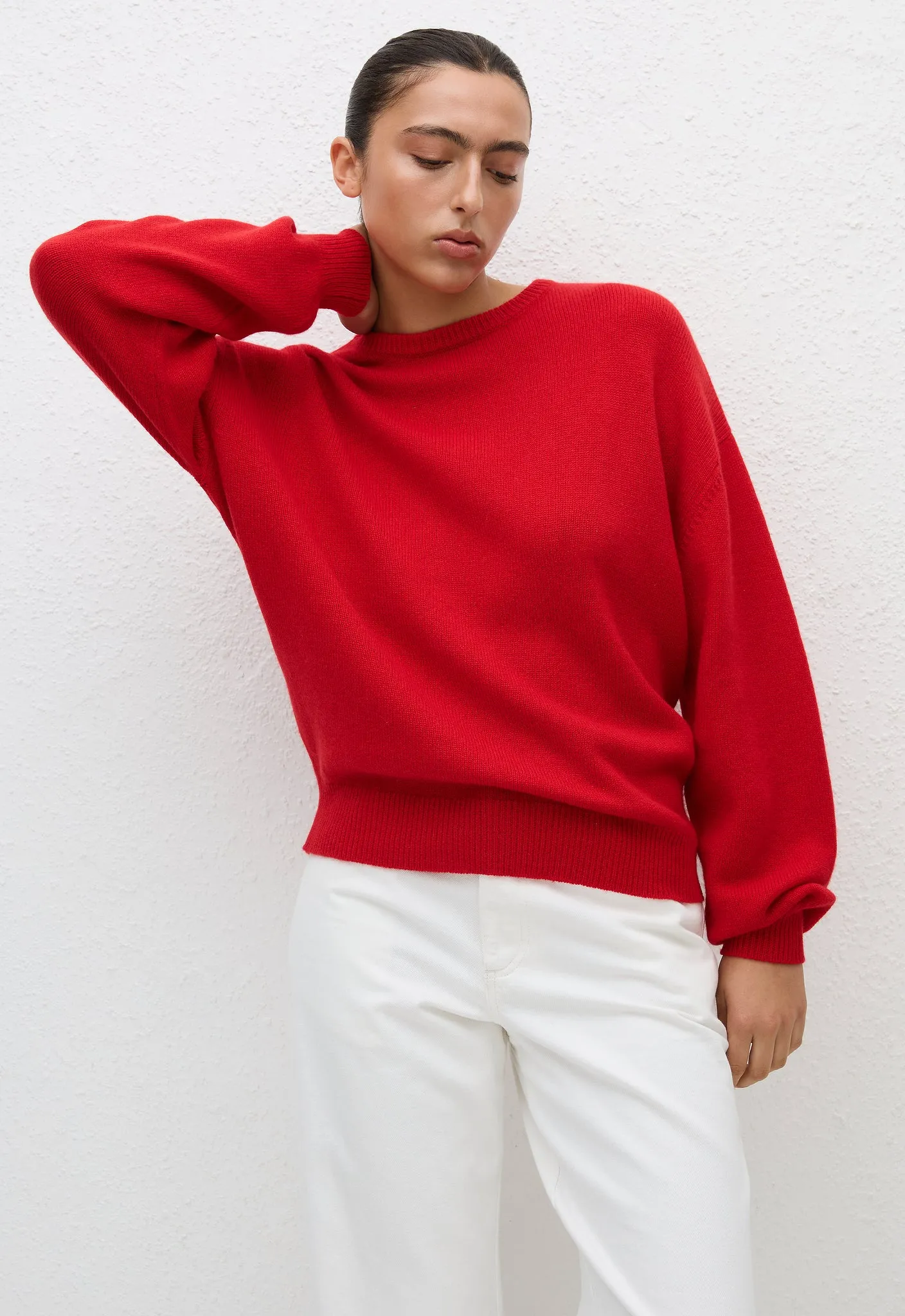 Cashmere Crew Sweater - Crimson sold by Matteau product image thumbnail 2