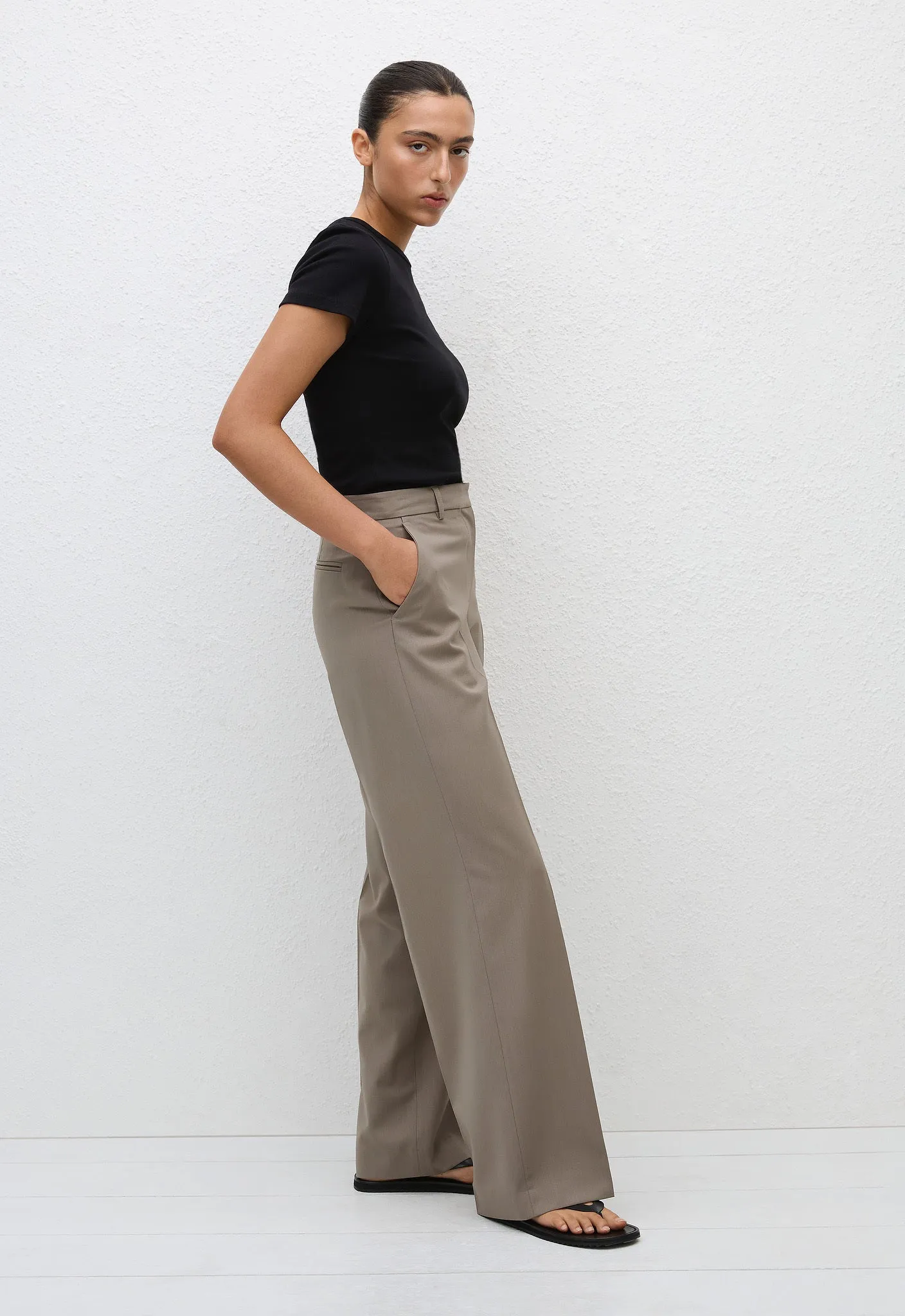 Relaxed Tailored Trouser - Taupe sold by Matteau product image thumbnail 2